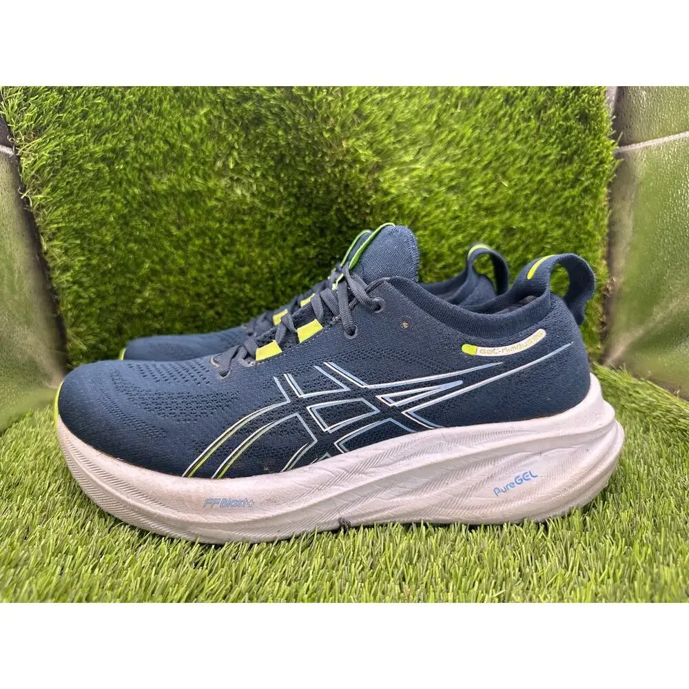 Asics Gel-Nimbus 26 1011B794 Athletic Sneaker Men's 10 Blue Knit Jogging Running